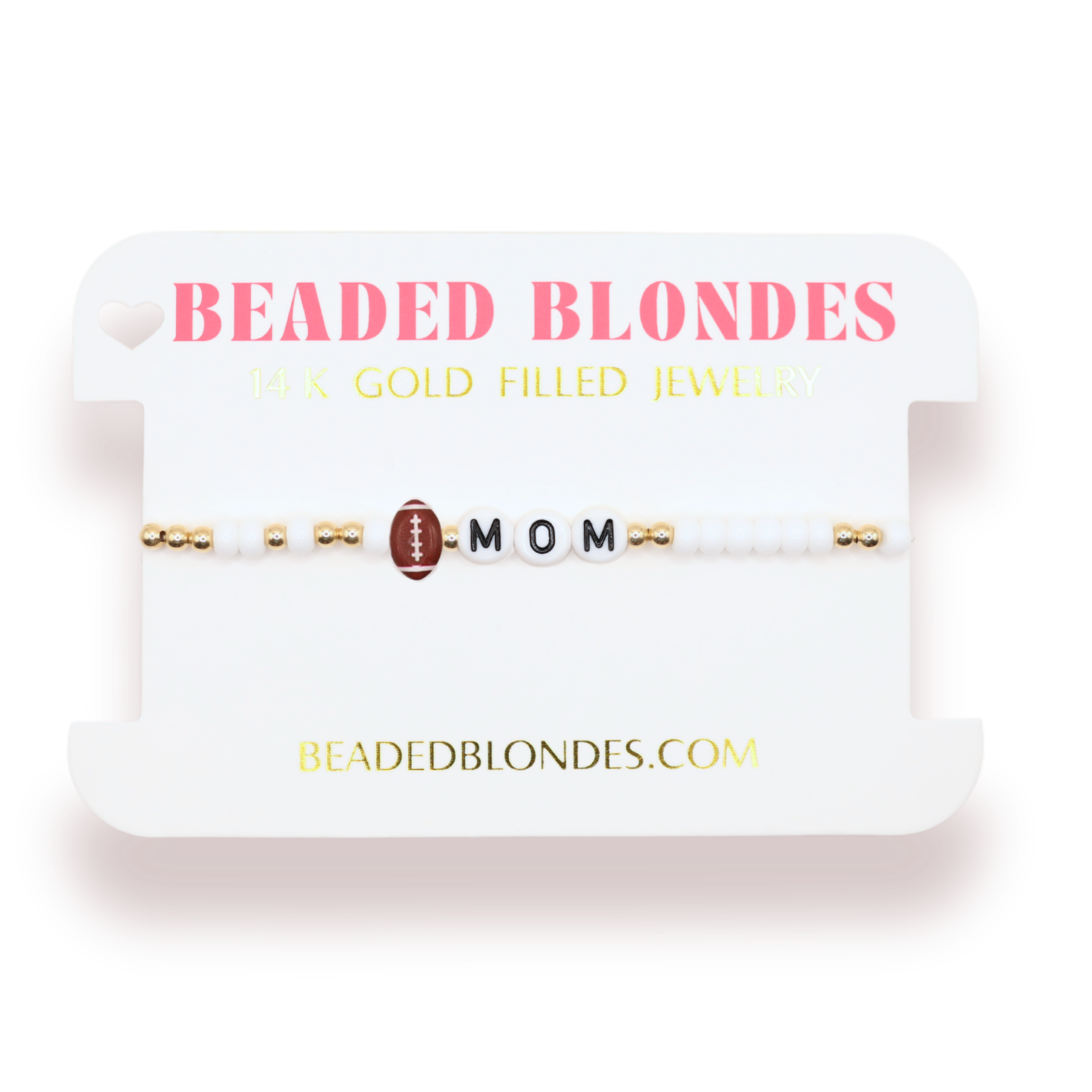 Football Mom Bracelet: Standard 6.75 / Gold
