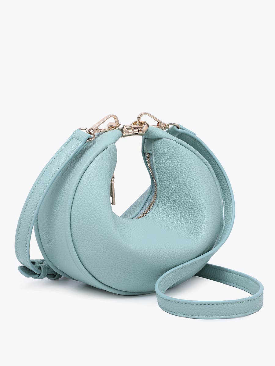 Baylee Half-Moon Crossbody: Black