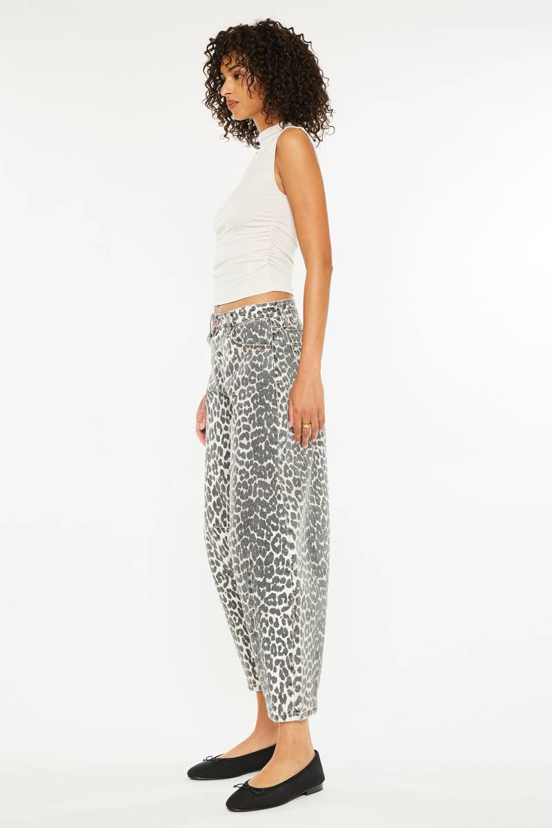 Savannah Leopard Horeshoe Jean