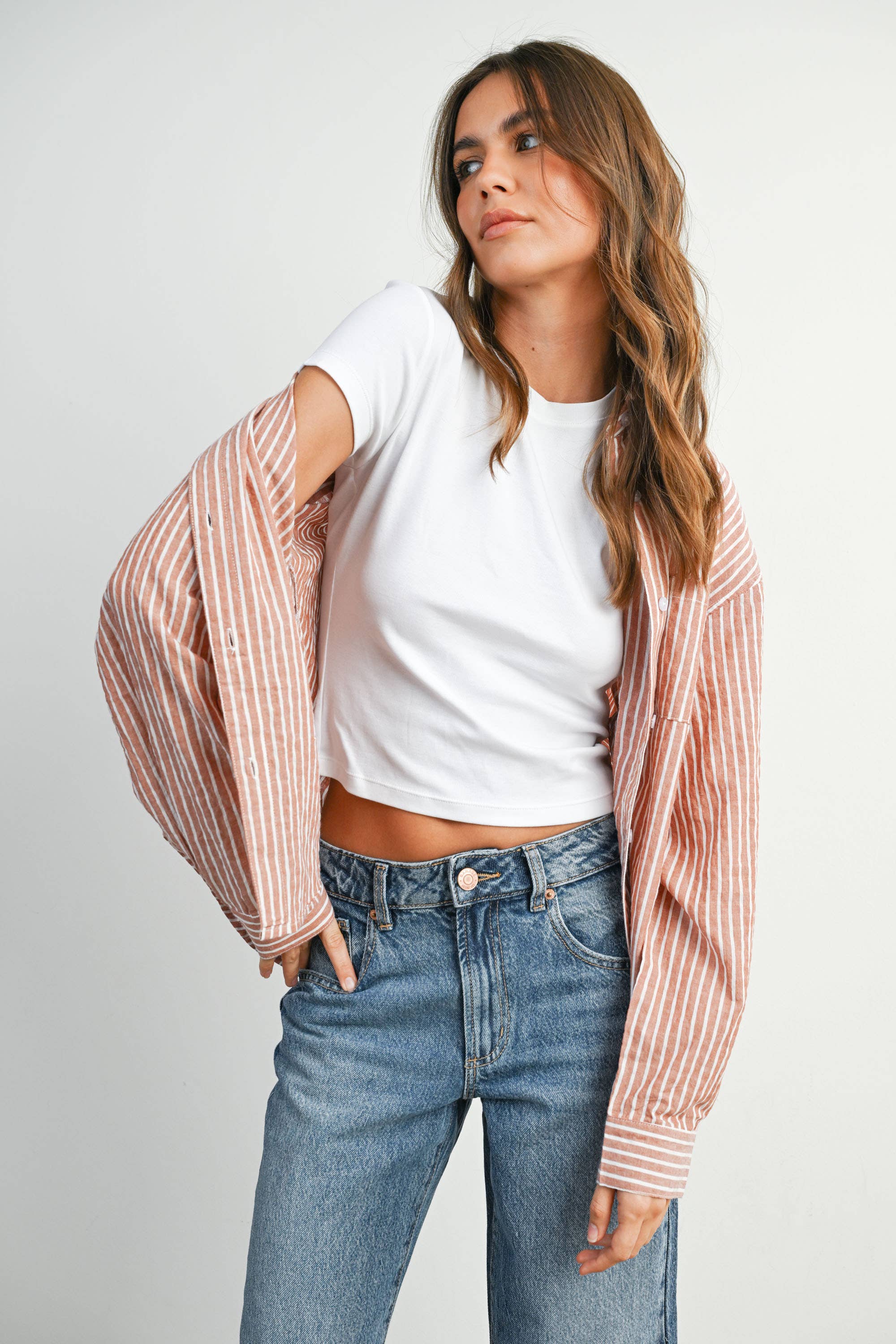 Beth button Up Brick