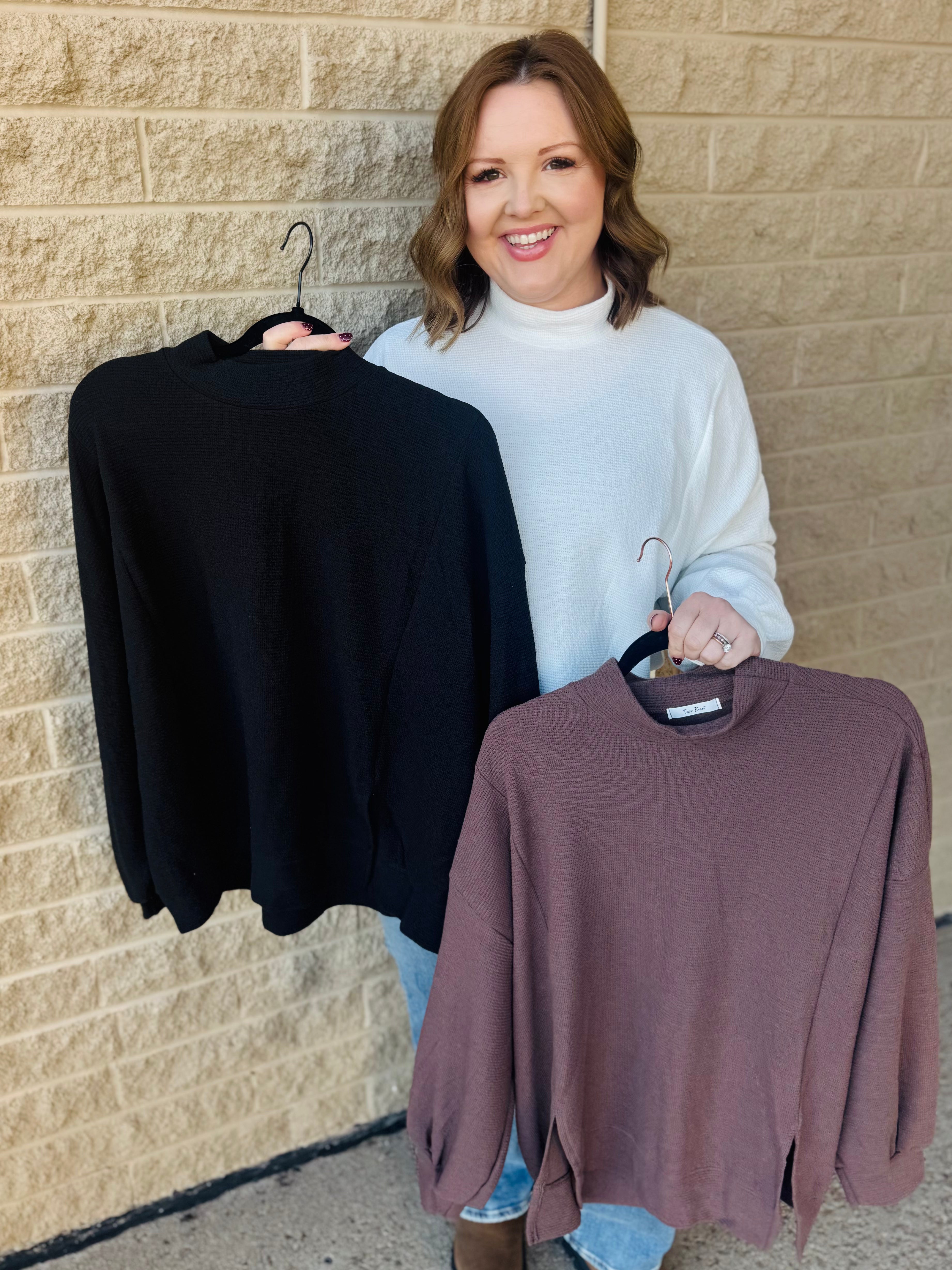 Cloudburst Mock Neck Off White