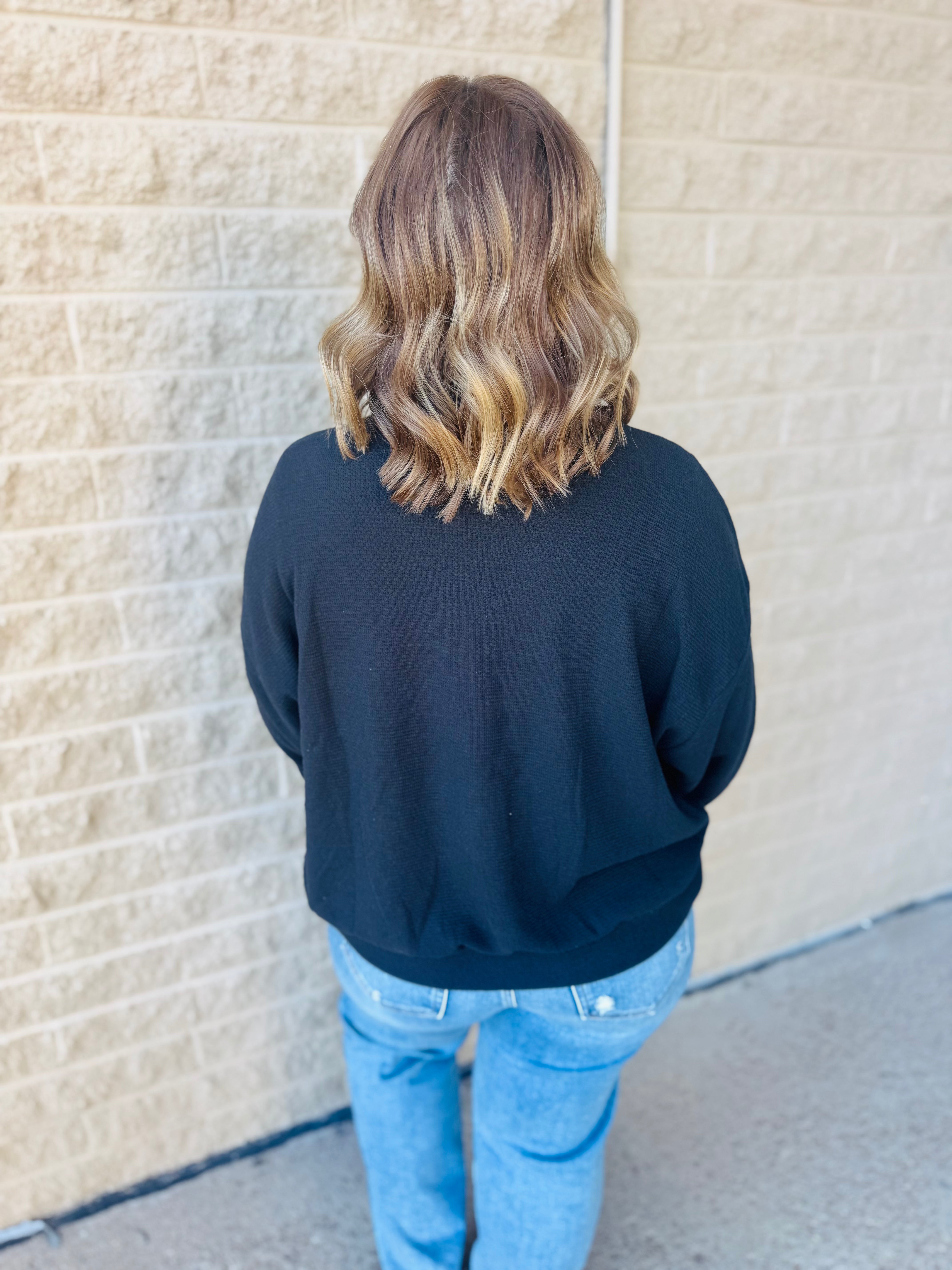 Cloudburst Mock Neck Black