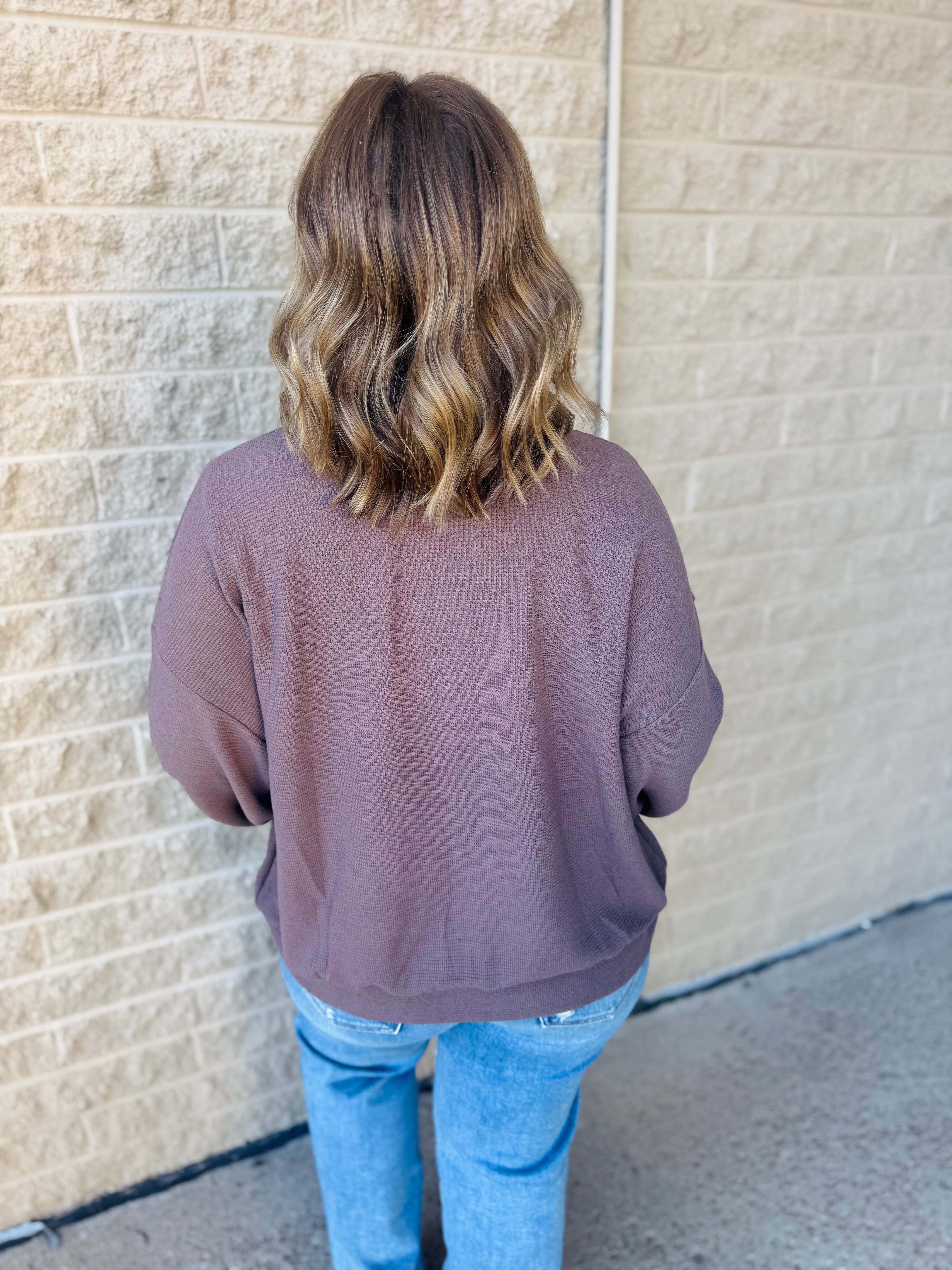 Cloudburst Mock Neck Brown