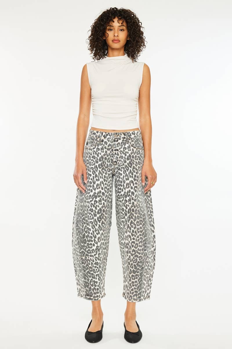 Savannah Leopard Horeshoe Jean