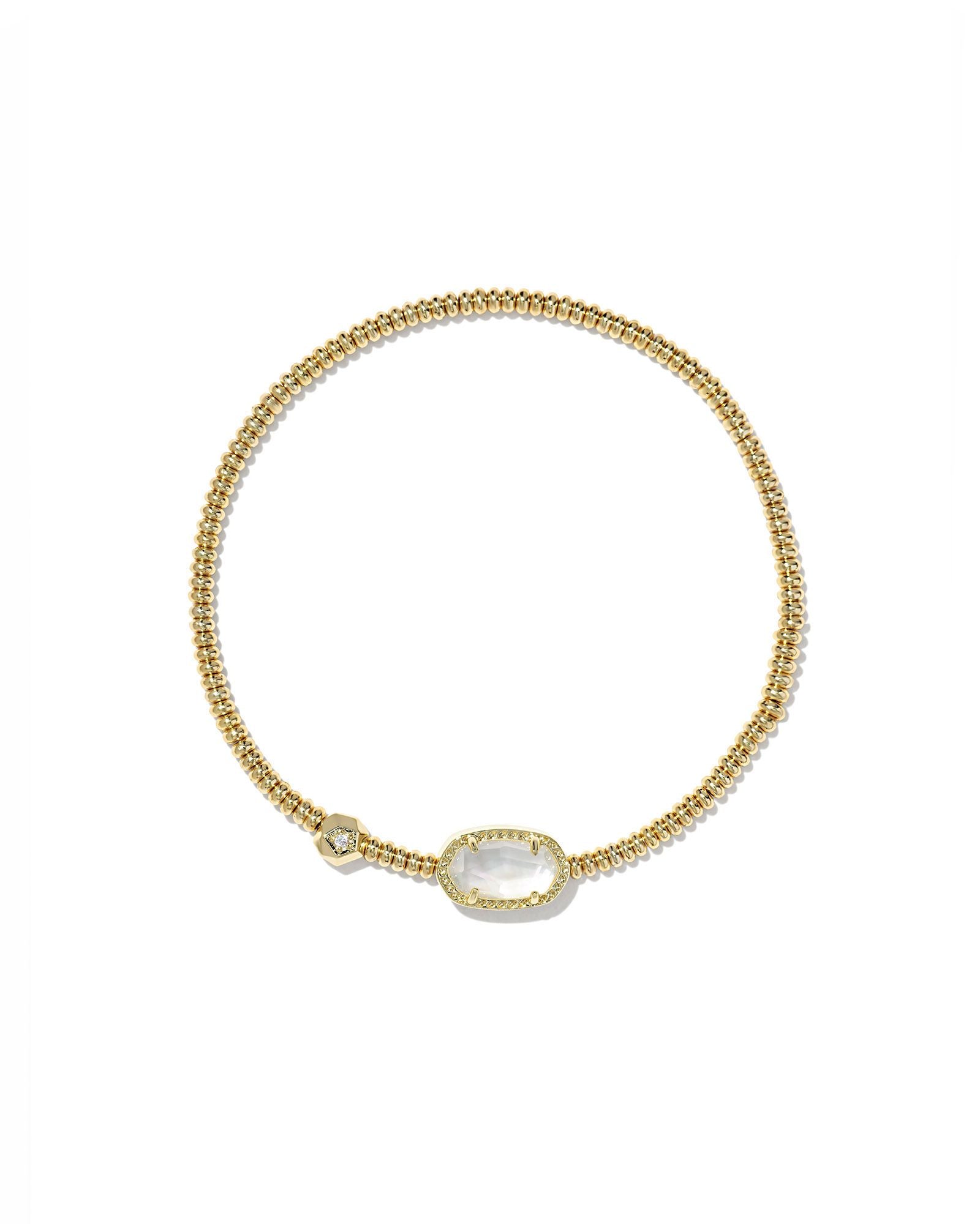 Grayson Gold Stretch Bracelet Ivory Mother of Pearl