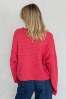 Piper Cardigan Mini Striped cherry