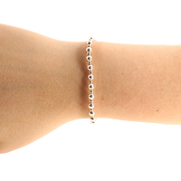 Mini Katy Bracelet in Silver with Gold: Standard 6.75 inch