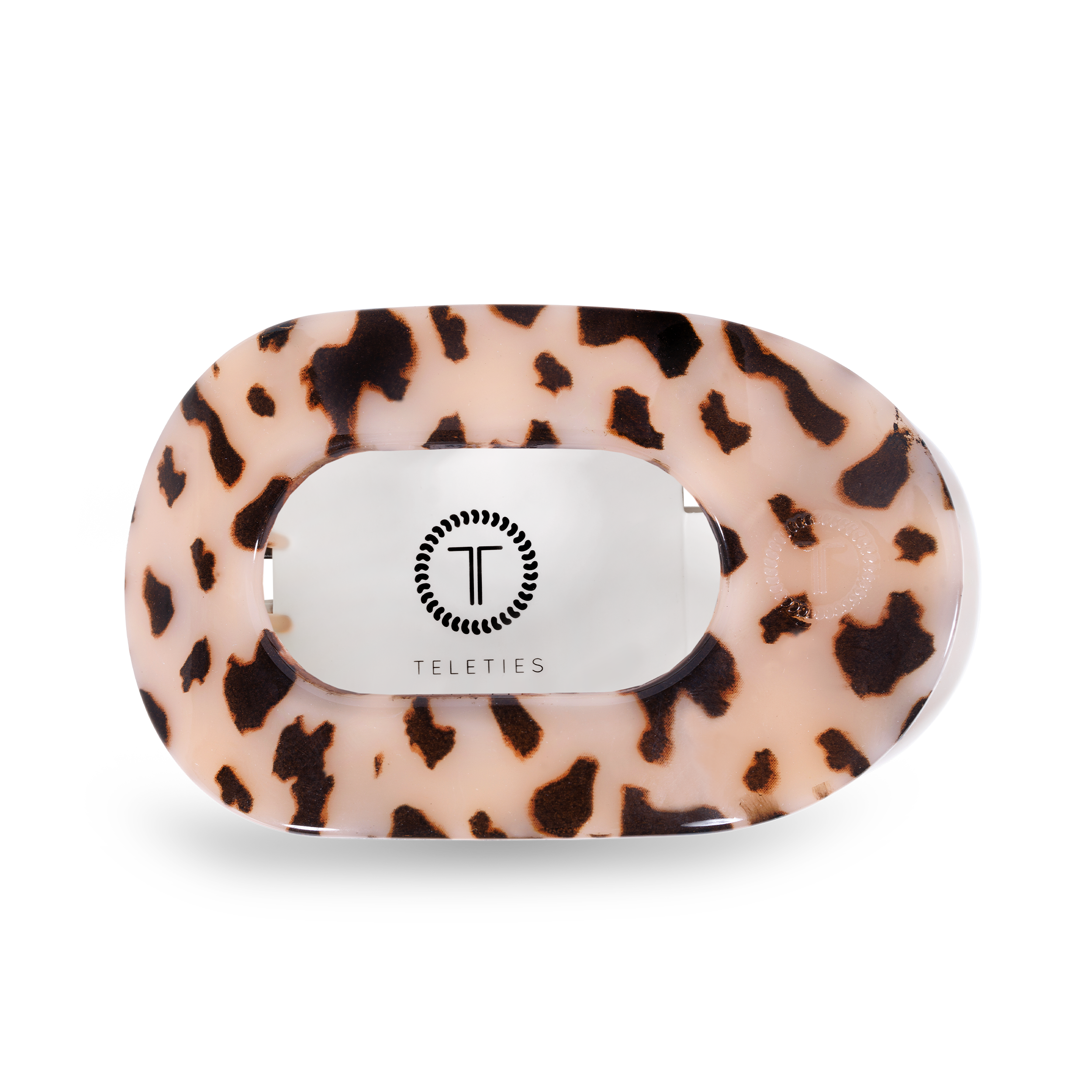 Round Flat Hair Clip | Large | Blonde Tortoise