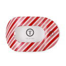 Flat Round Hair Clip | Large | Candy Cane Crush