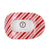 Flat Round Hair Clip | Large | Candy Cane Crush