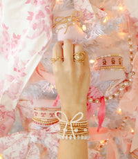 Pearl Bow Bracelet: Extended 7.25 inch