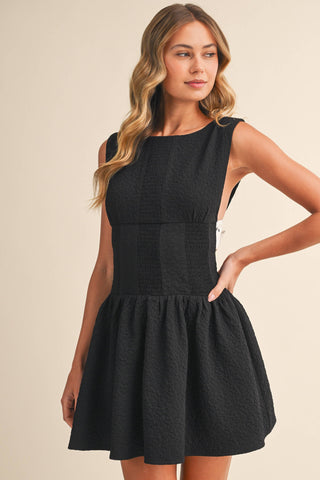 Midnight Bow Mini Dress
