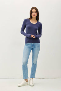 Essential Long Sleeve Dark Charcoal