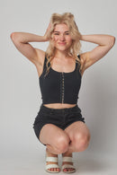 Hooked on You Tank Black