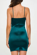 Elodie Mini Dress Hunter Green