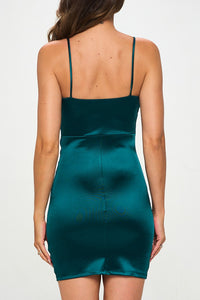 Elodie Mini Dress Hunter Green