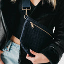 Suede Westlyn Woven Bum Bag: Suede Taupe
