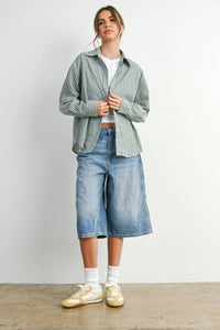 Beth Button Up Green