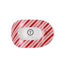 Flat Round Hair Clip | Medium | Candy Cane Crush
