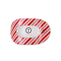Flat Round Hair Clip | Medium | Candy Cane Crush