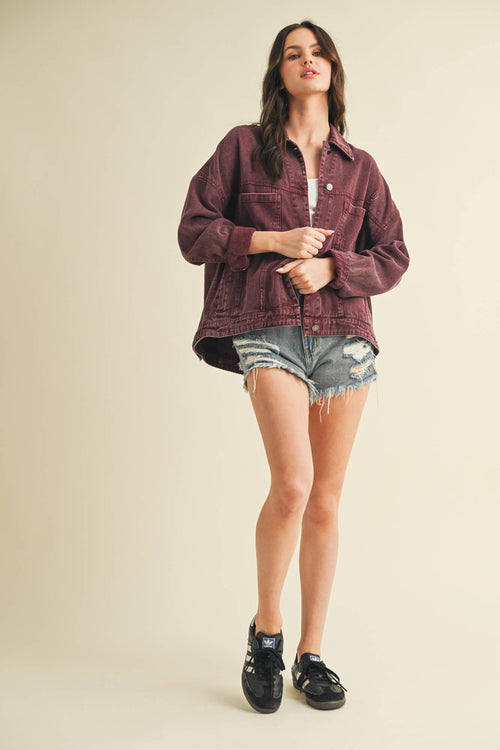 Backstory Denim Jacket Cherry Lacquer