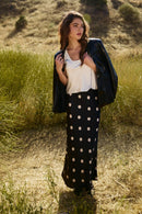 Polka Dot Midi Skirt