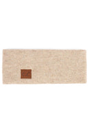 C.C Heather Knit Plain Head Wrap: Cacao