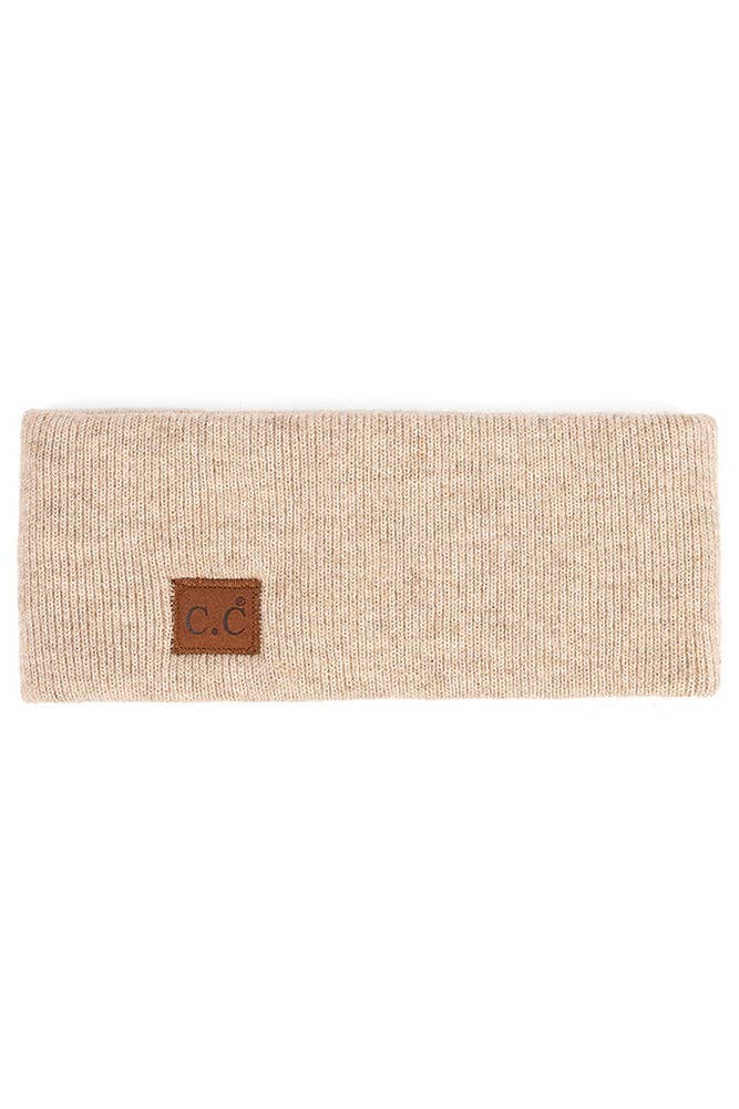 C.C Heather Knit Plain Head Wrap: Mint