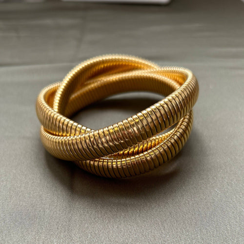 Infinity Multi Layered Bracelet: Gold / 7.5"