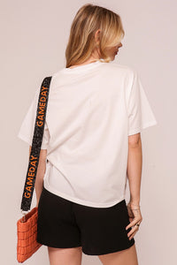 Game Day Football Patch T-shirt