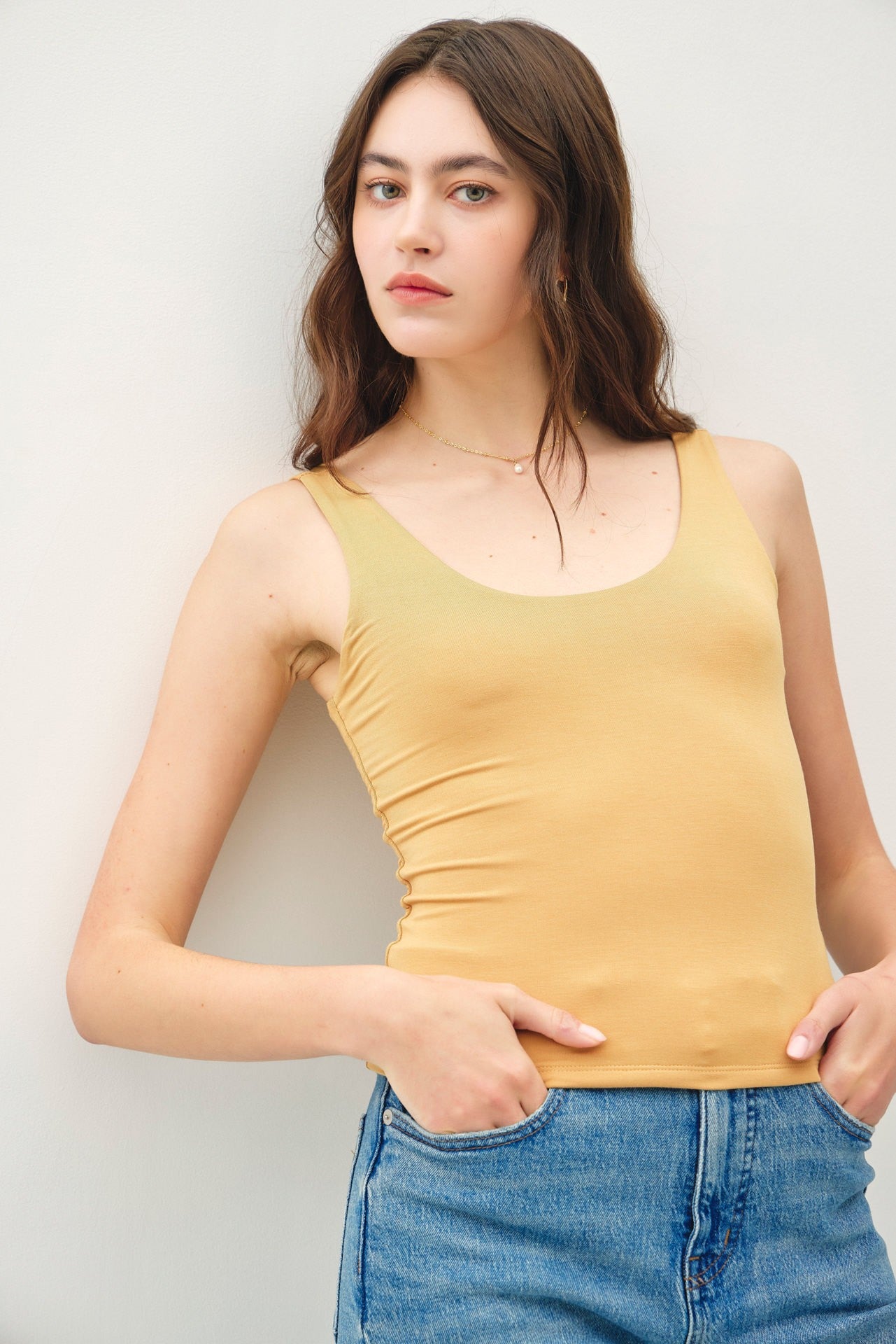 Basic Scoop Tank Golden Rod