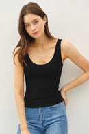 Basic Scoop Tank Black