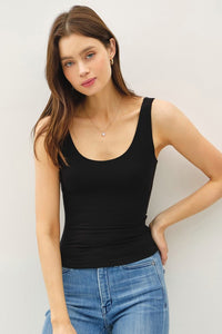 Basic Scoop Tank Black