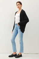 Basic Crochet Cardigan Black