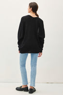 Basic Crochet Cardigan Black
