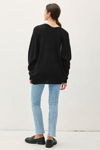 Basic Crochet Cardigan Black