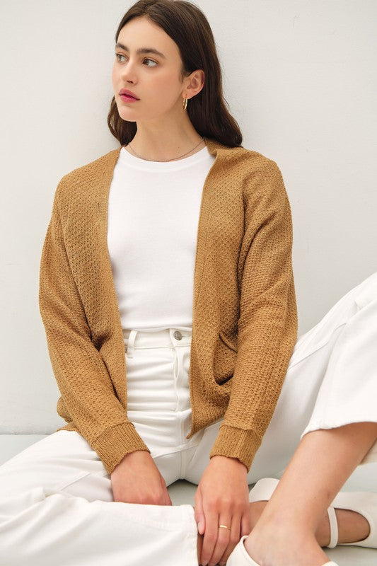 Basic Crochet Cardigan Golden Rod