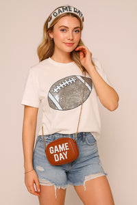 Game Day Football Patch T-shirt