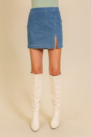 Rodeo Nights Stretch Denim Skirt