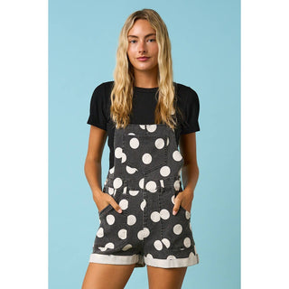 Dot The Line Overall Romper