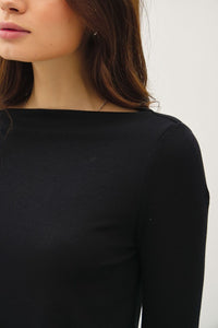Basic Boat Neck Long Sleeve Ivory