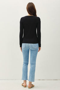 Basic Boat Neck Long Sleeve Ivory