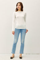 Basic Boat Neck Long Sleeve Ivory