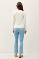 Basic Boat Neck Long Sleeve Ivory