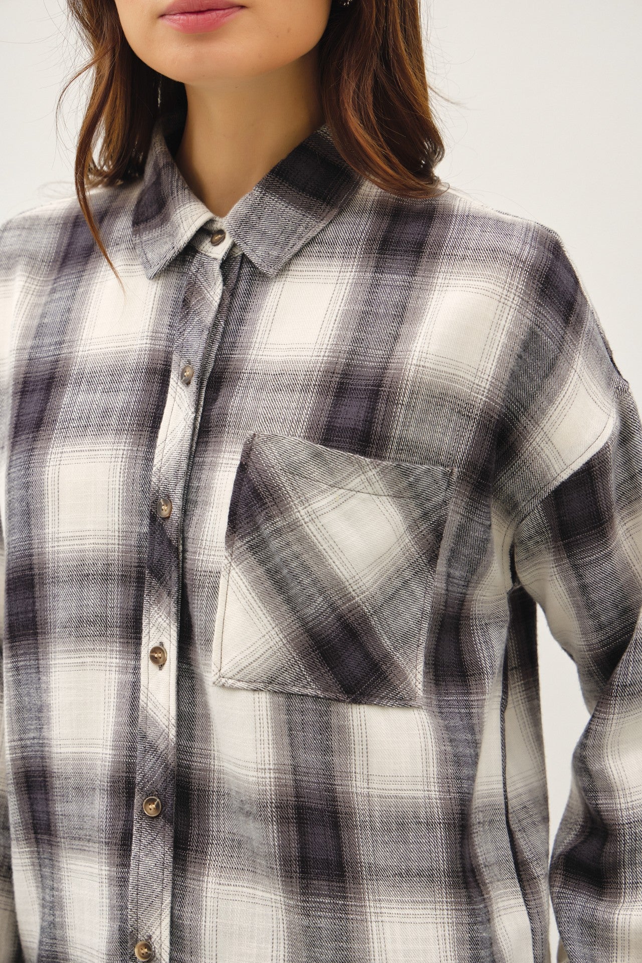 Ollie Charcoal Flannel