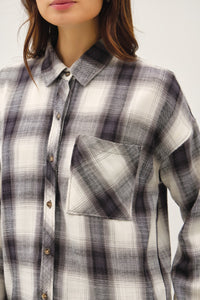 Ollie Charcoal Flannel