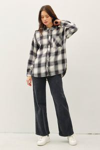 Ollie Charcoal Flannel