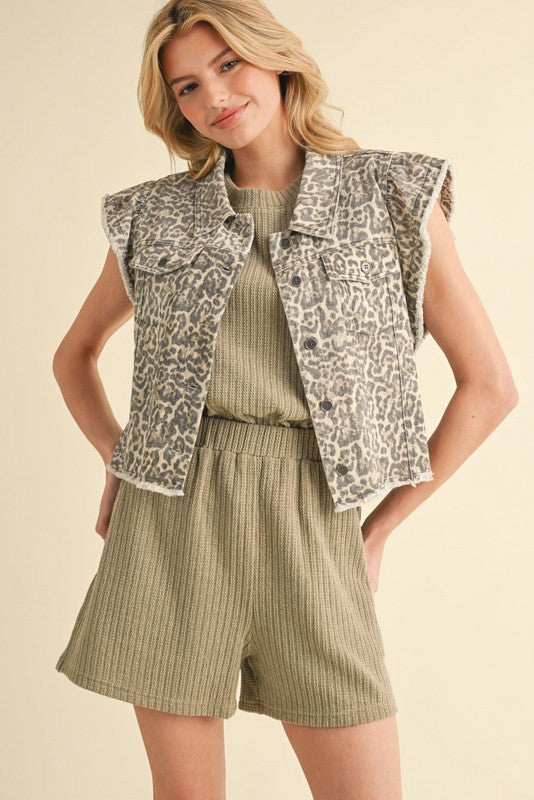 Molly Leopard Vest