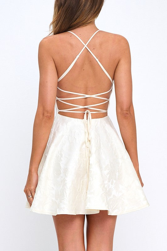 Emme Embroidered Dress Ivory
