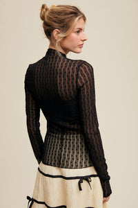 Sophie Sheer Top Black